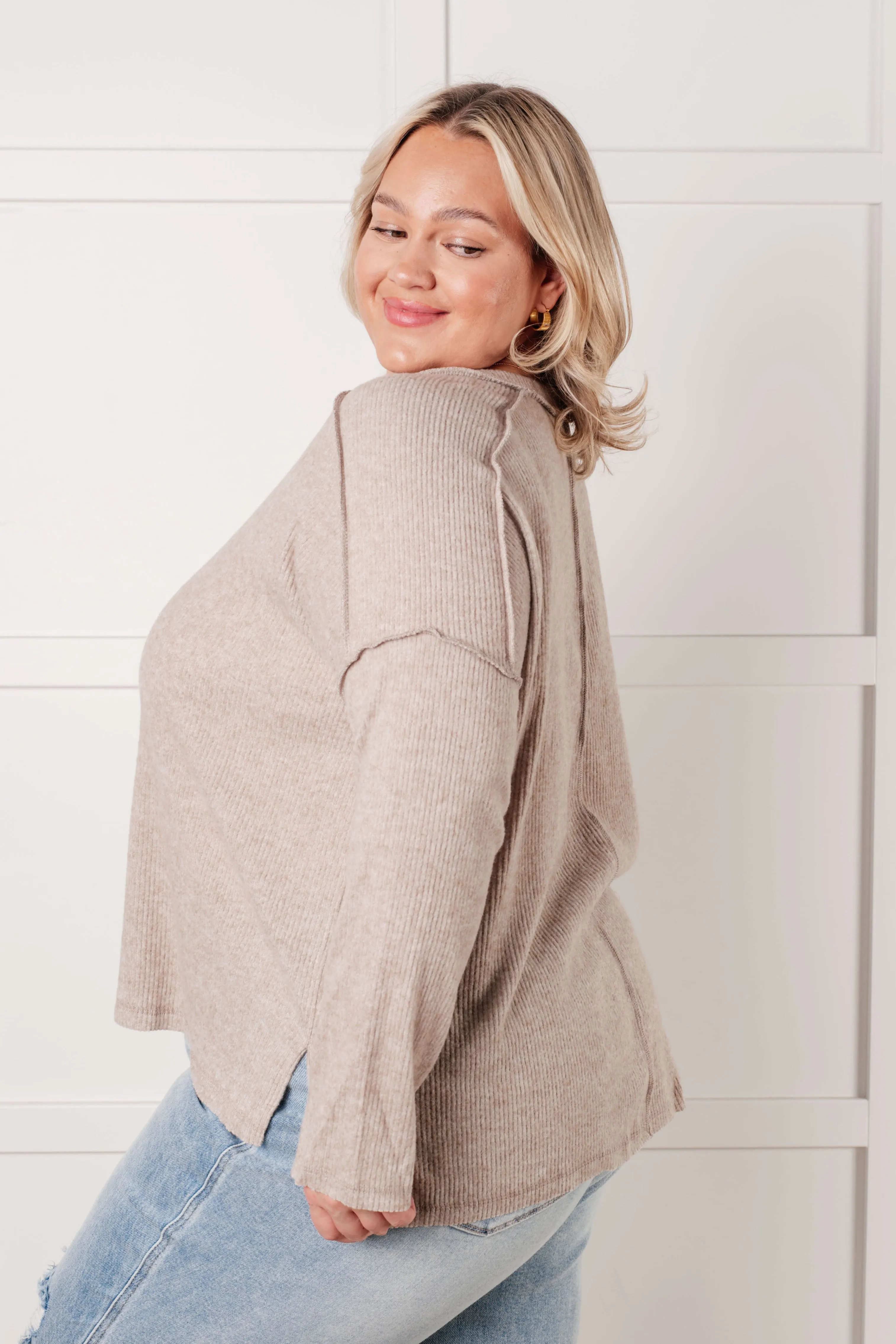 Simply Basic Ribbed Hacci Sweater