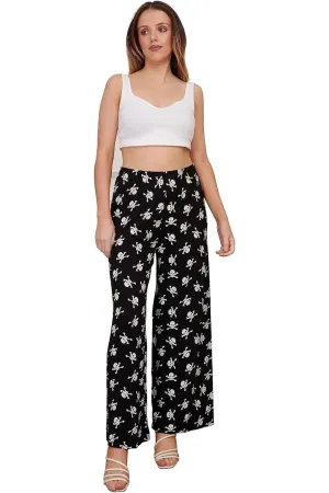 Skull Bones Print Palazzo Trouser