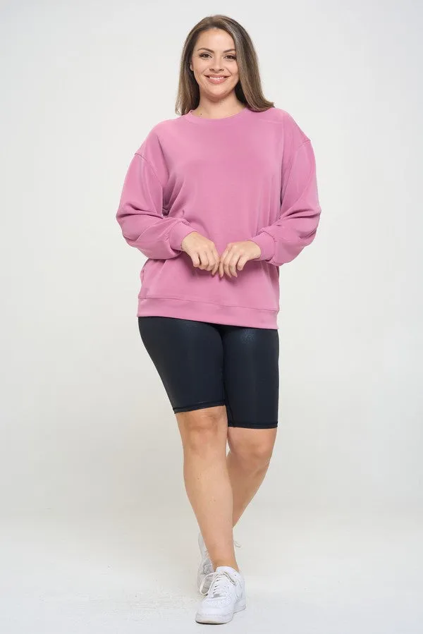 Sofie Oversized Pullover with Pockets - Dusty Mauve