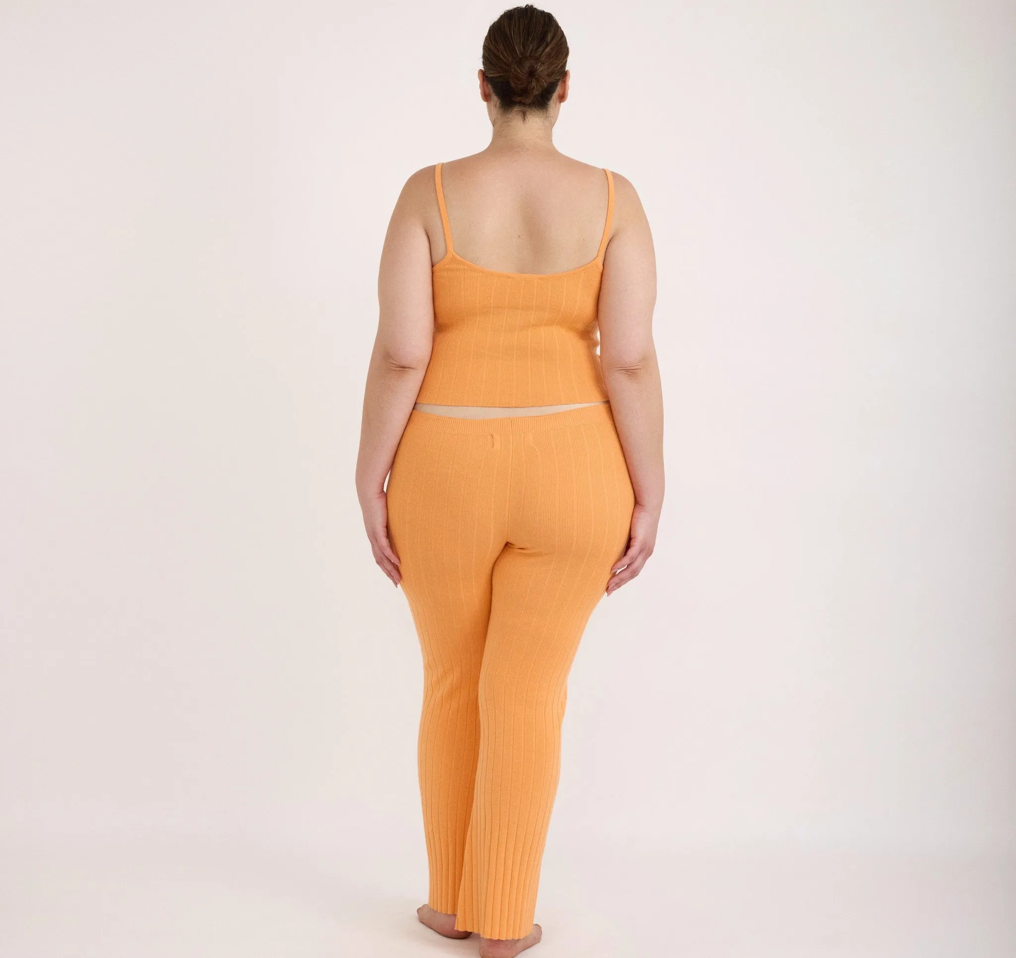 Soft Knit Rib Flare Pants