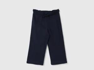 Solid Drawstring Regular-Fit Trousers