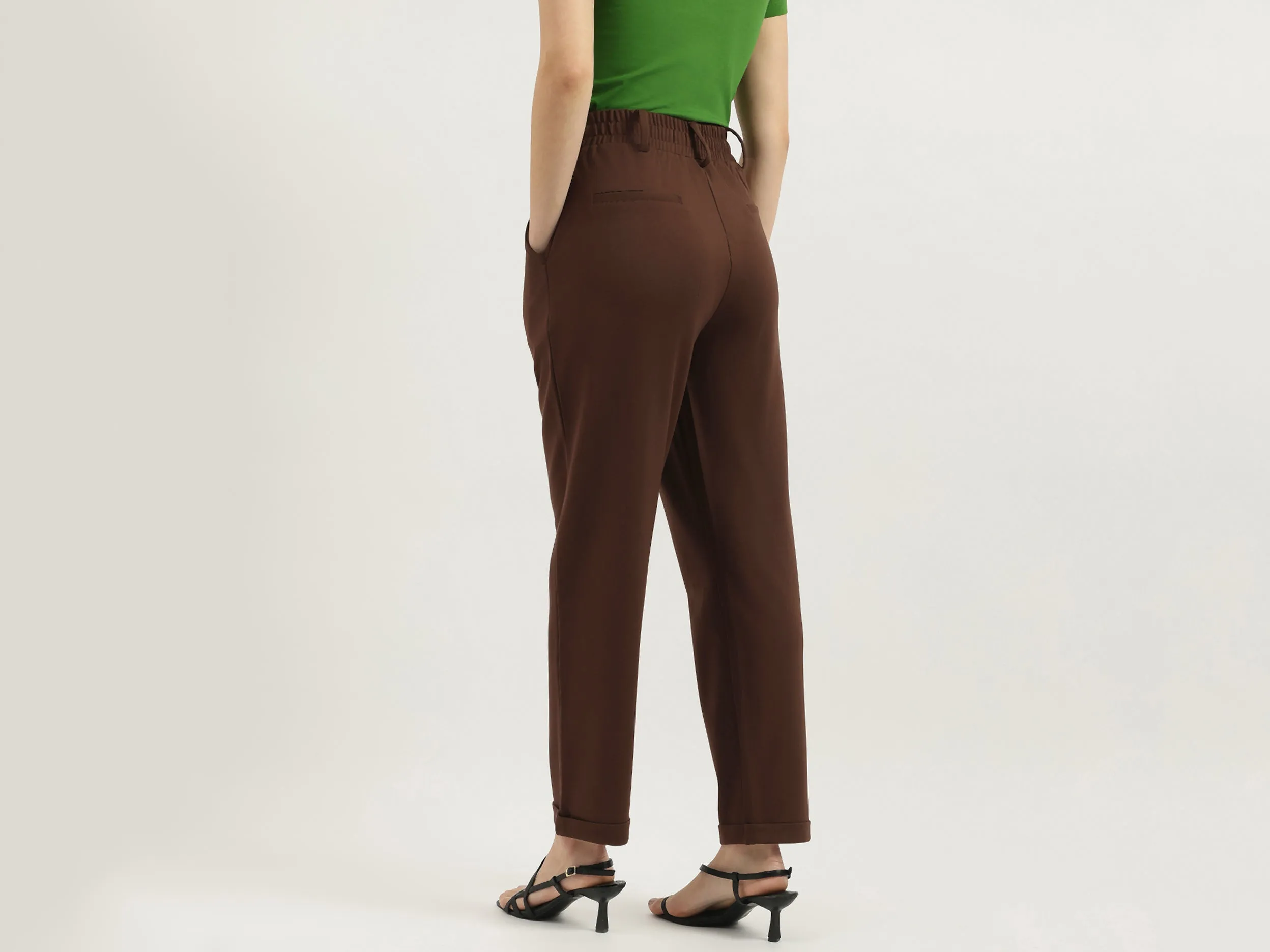 Solid Narrow Fit Trousers
