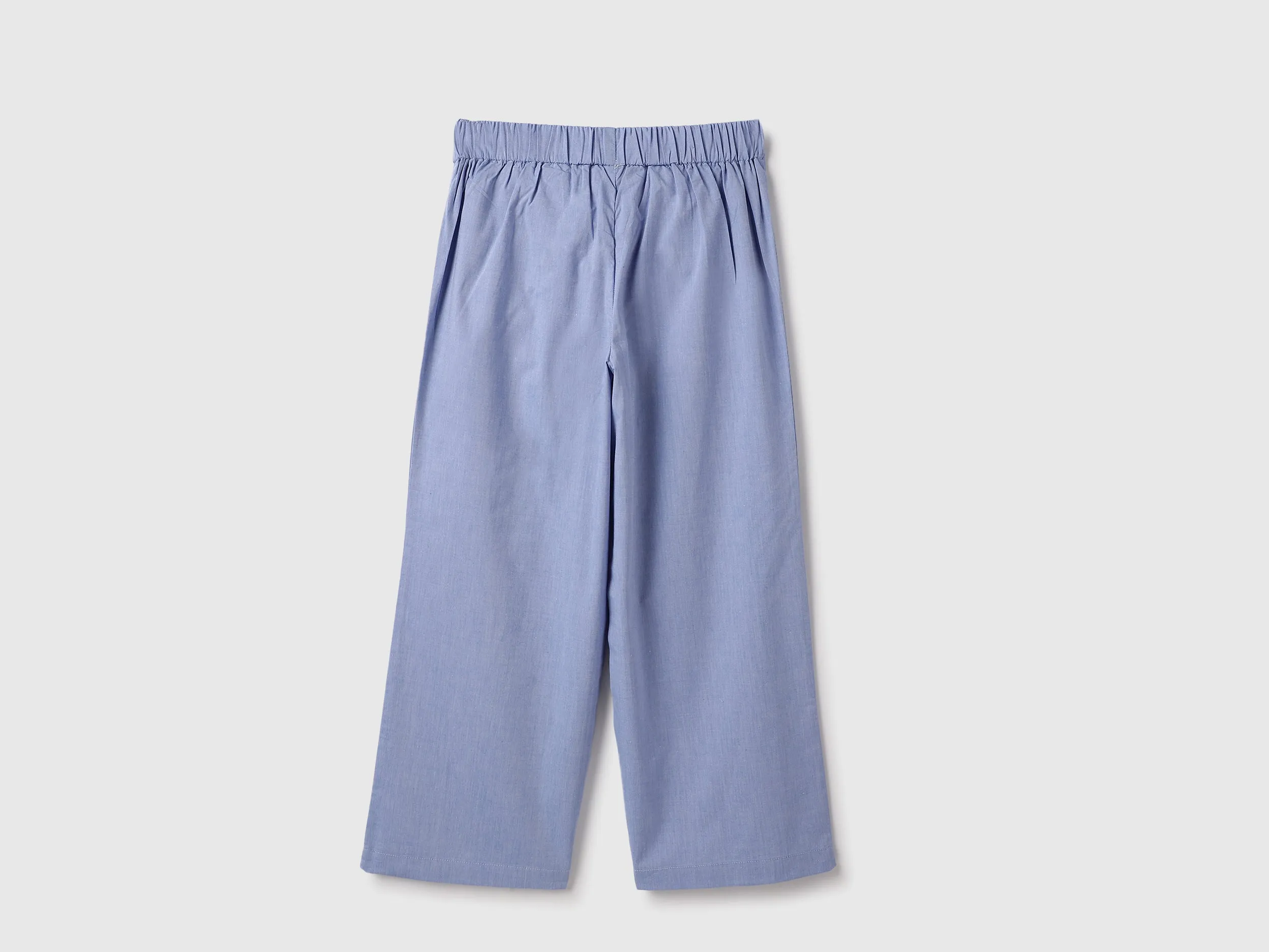 Solid Regular Fit Chambray Trousers