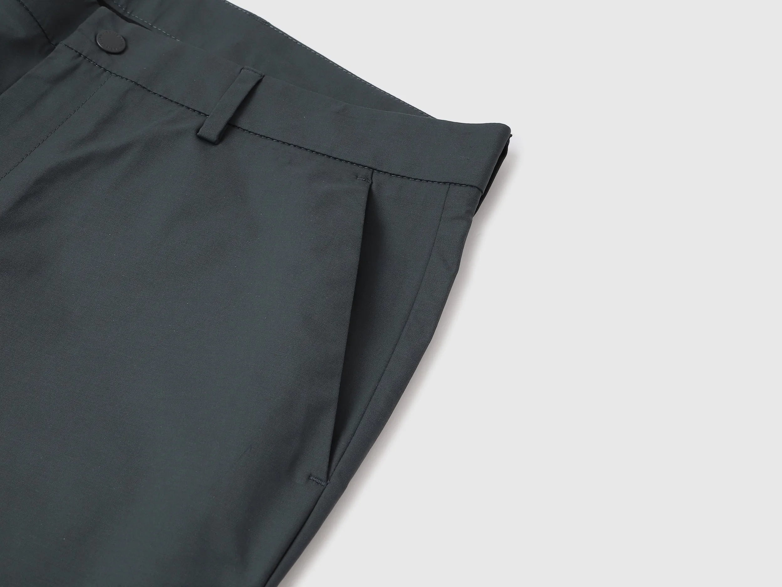Solid Relaxed Fit Trousers