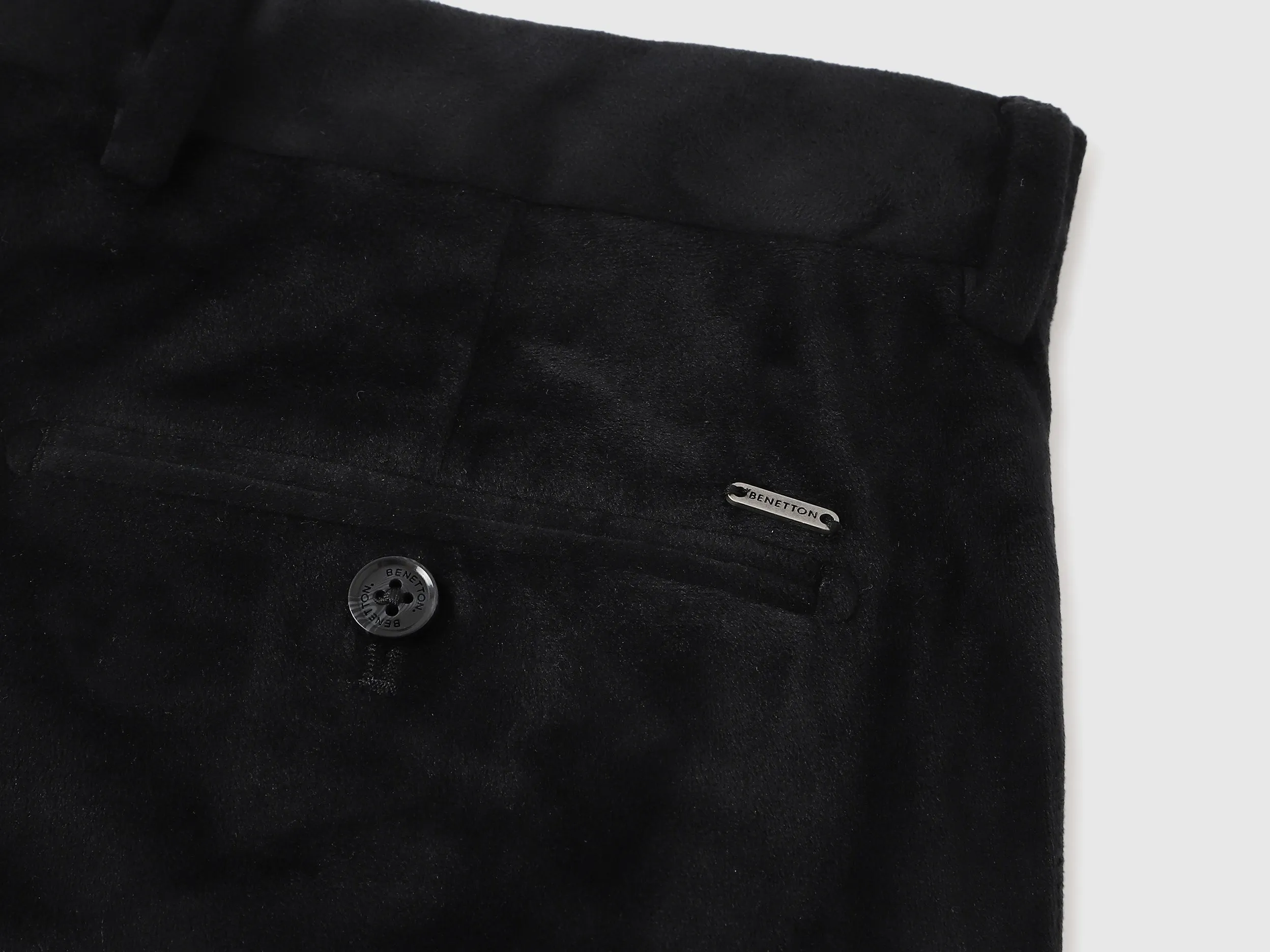 Solid Relaxed Fit Trousers