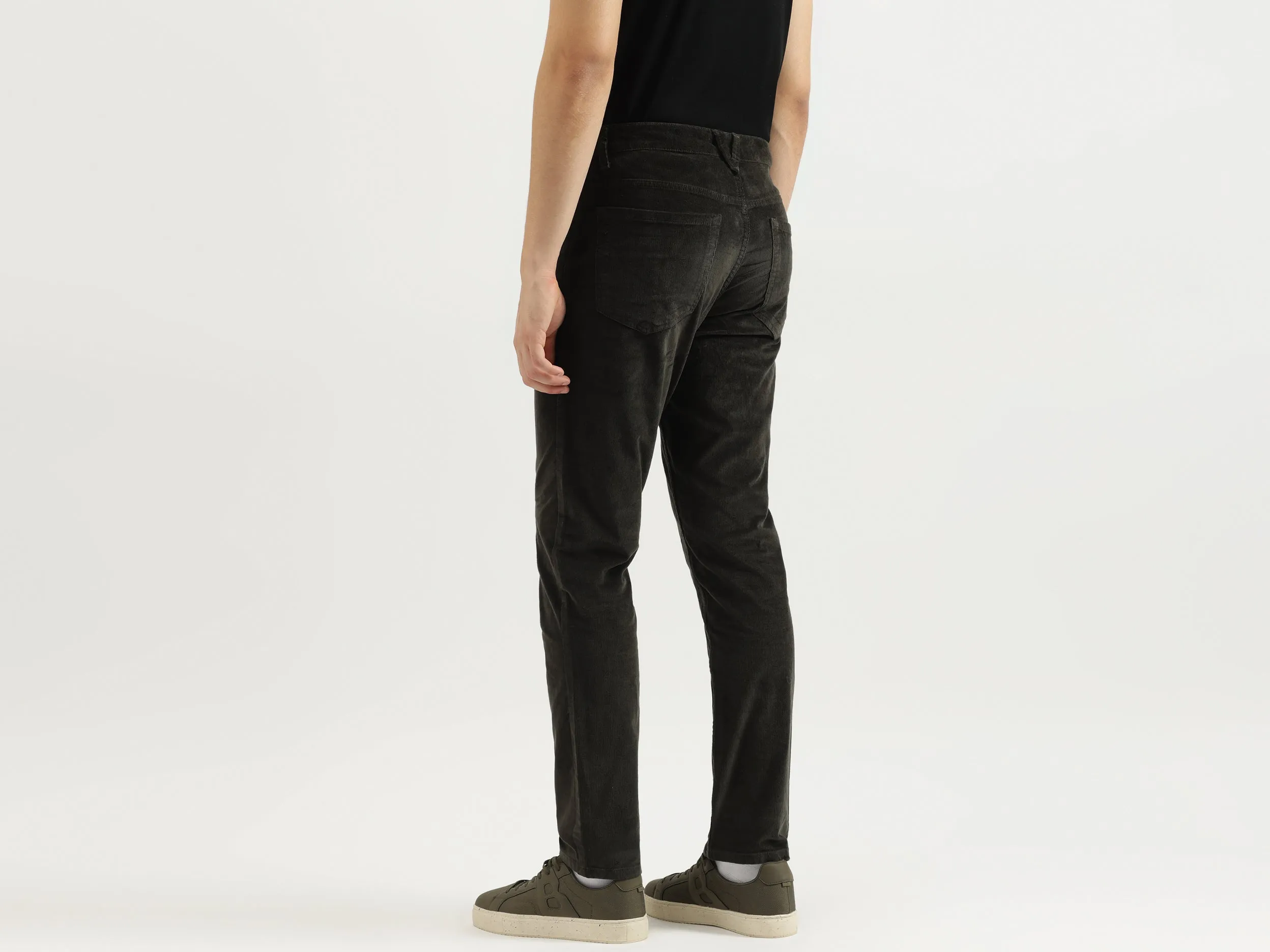 Solid Relaxed Fit Trousers