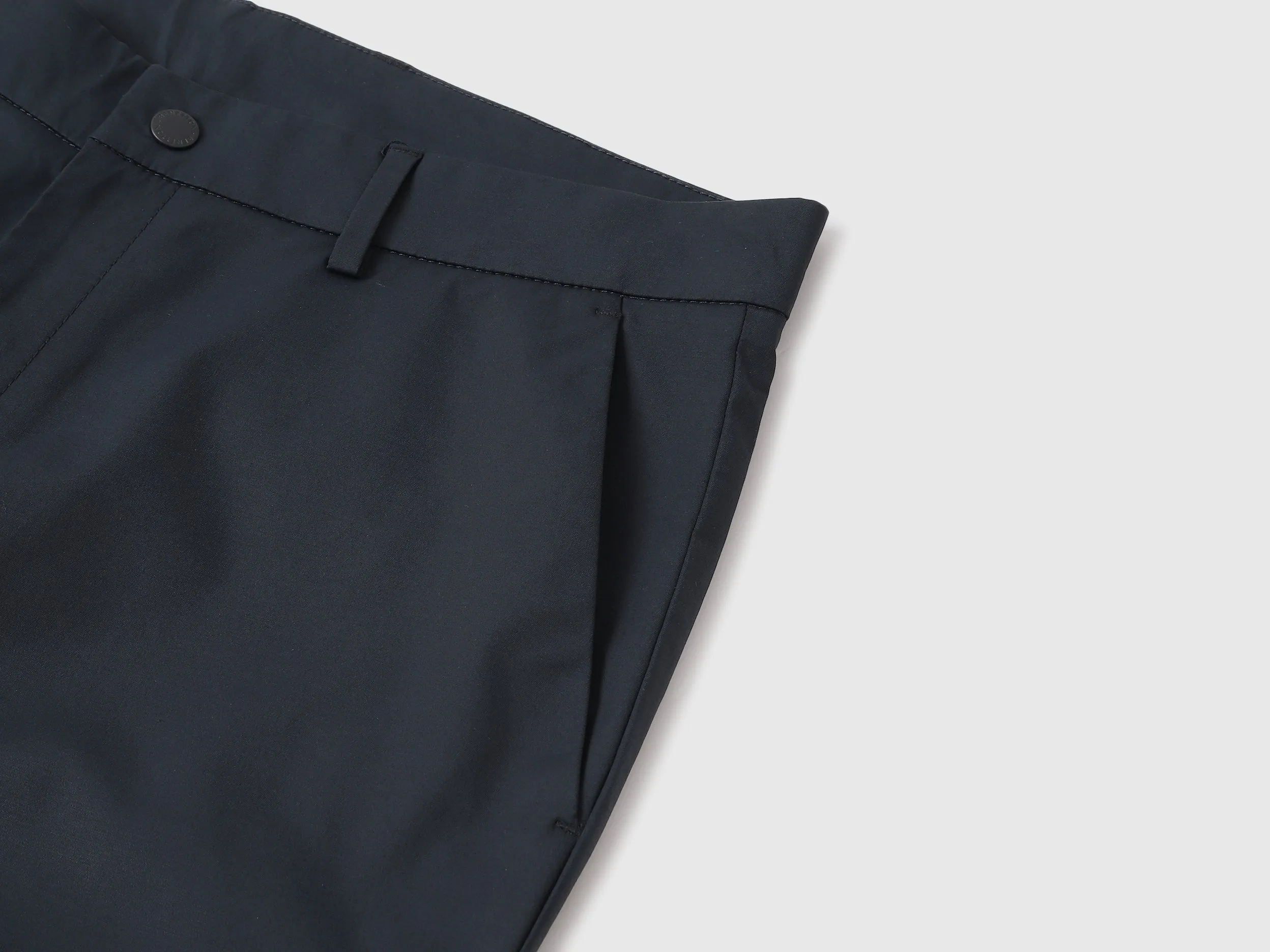 Solid Relaxed Fit Trousers