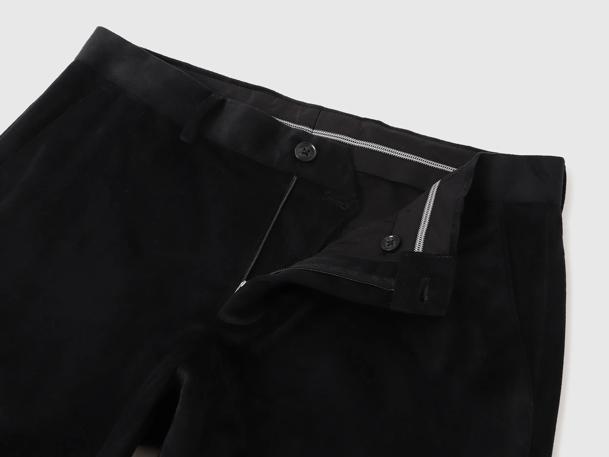 Solid Relaxed Fit Trousers
