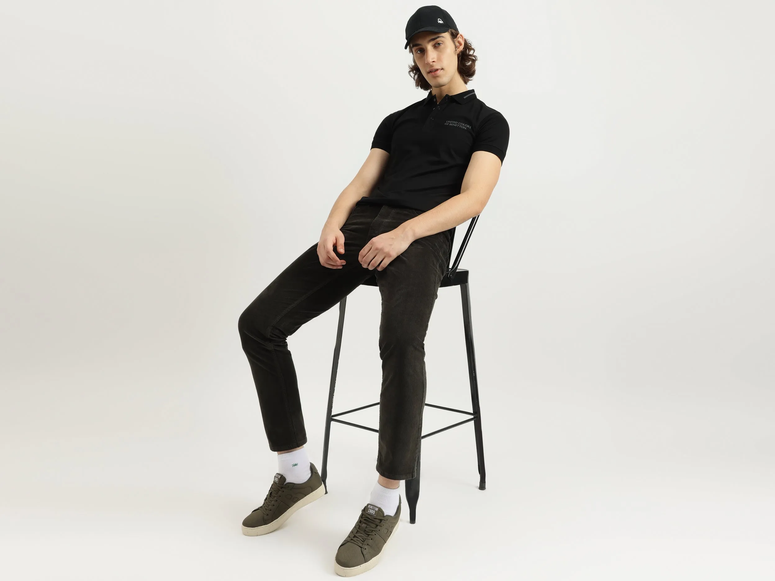Solid Relaxed Fit Trousers