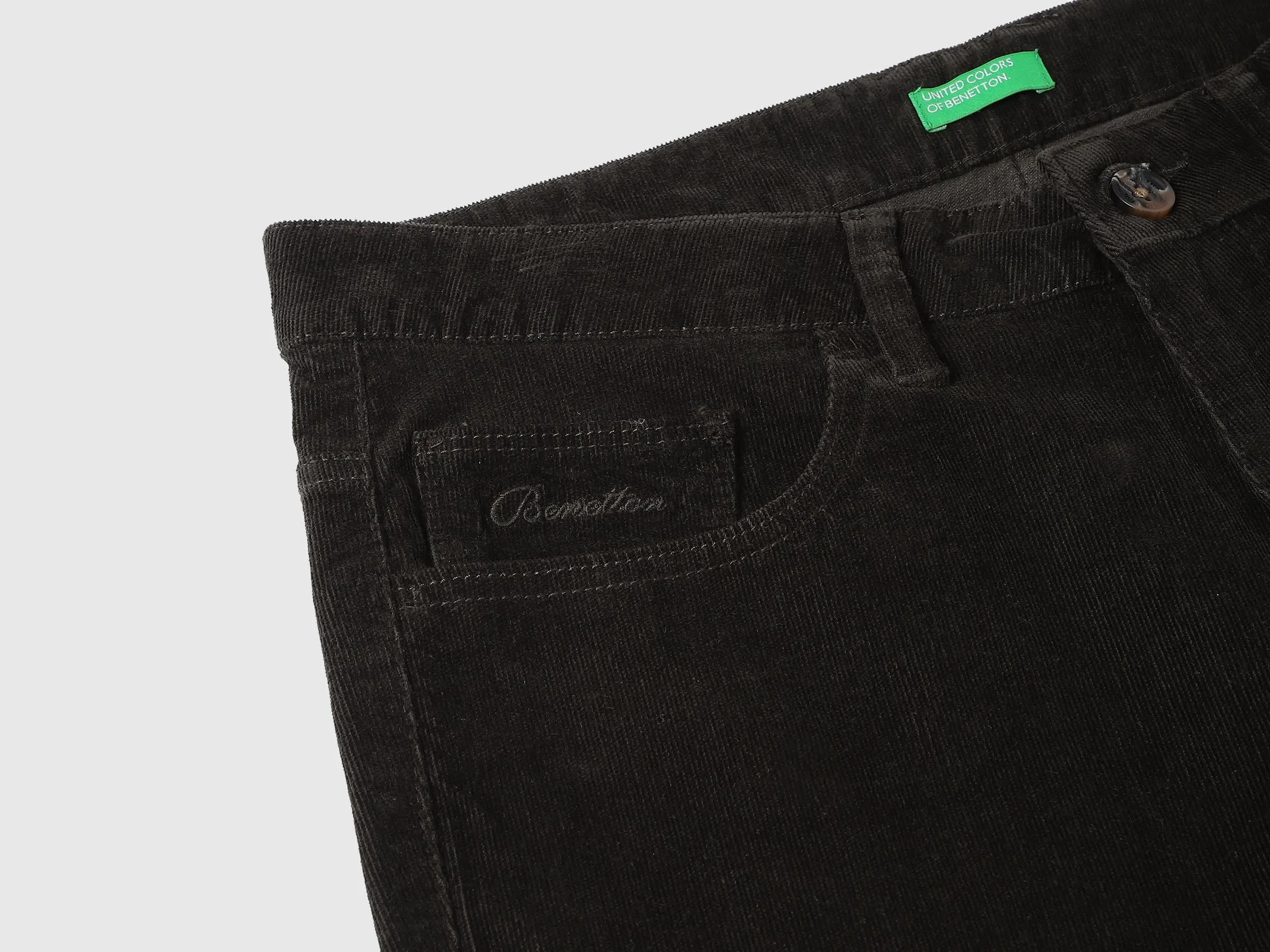 Solid Relaxed Fit Trousers