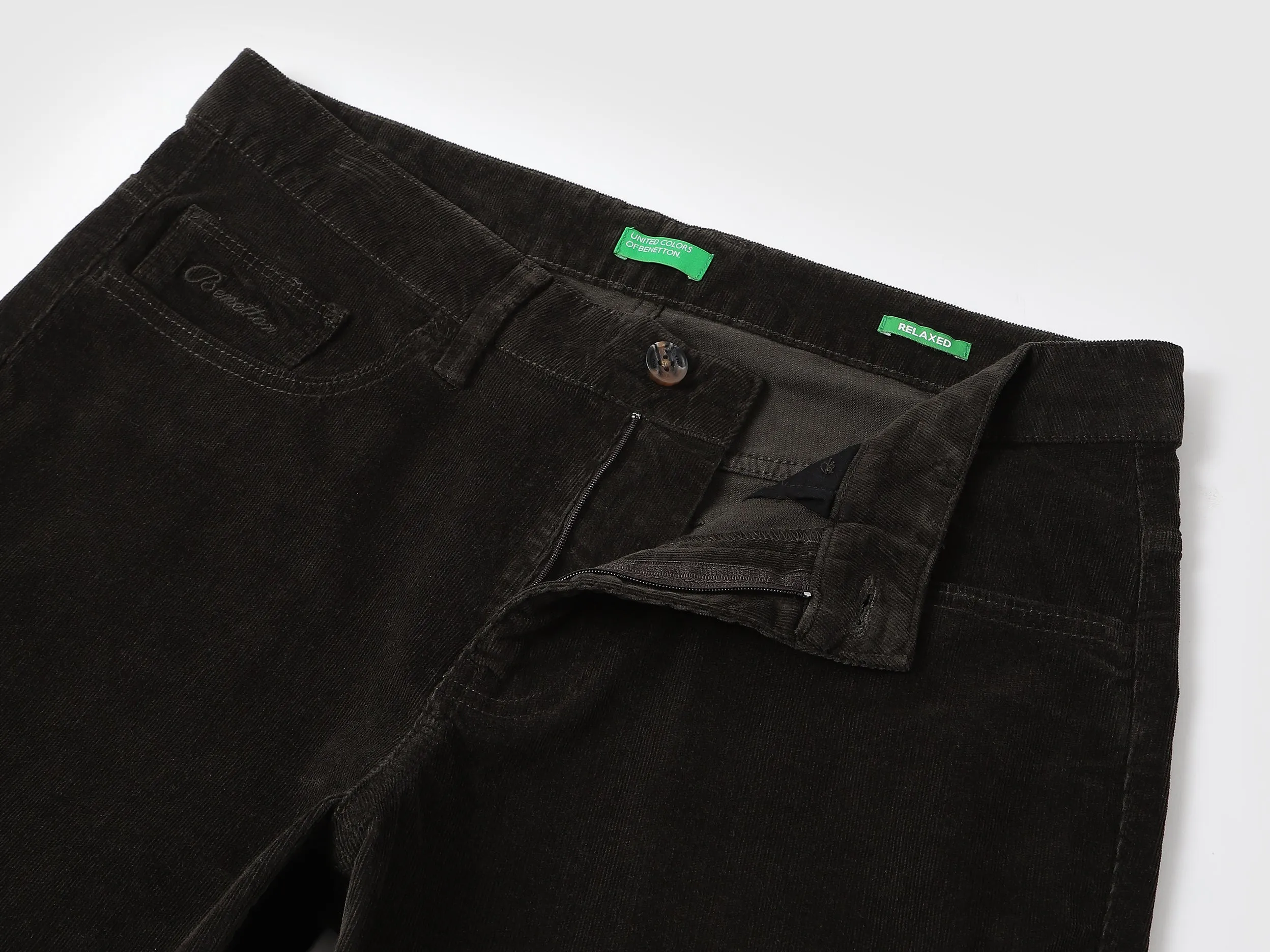 Solid Relaxed Fit Trousers
