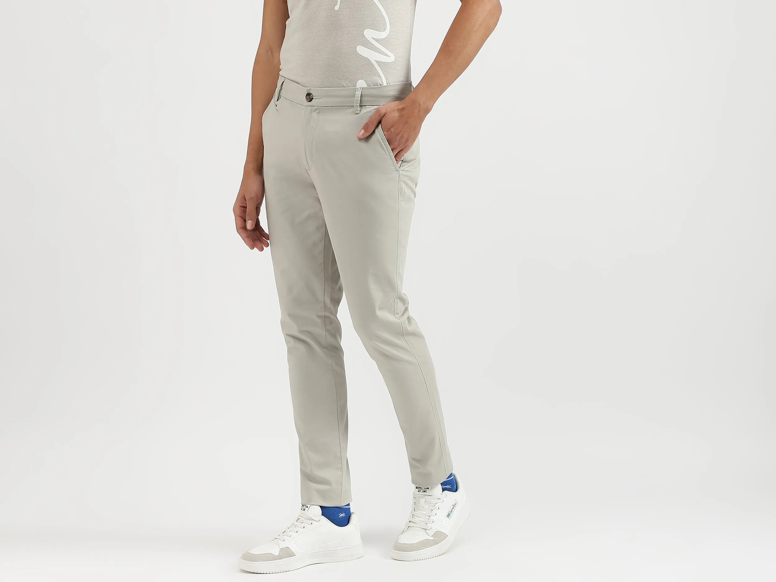 Solid Slim Fit Trousers