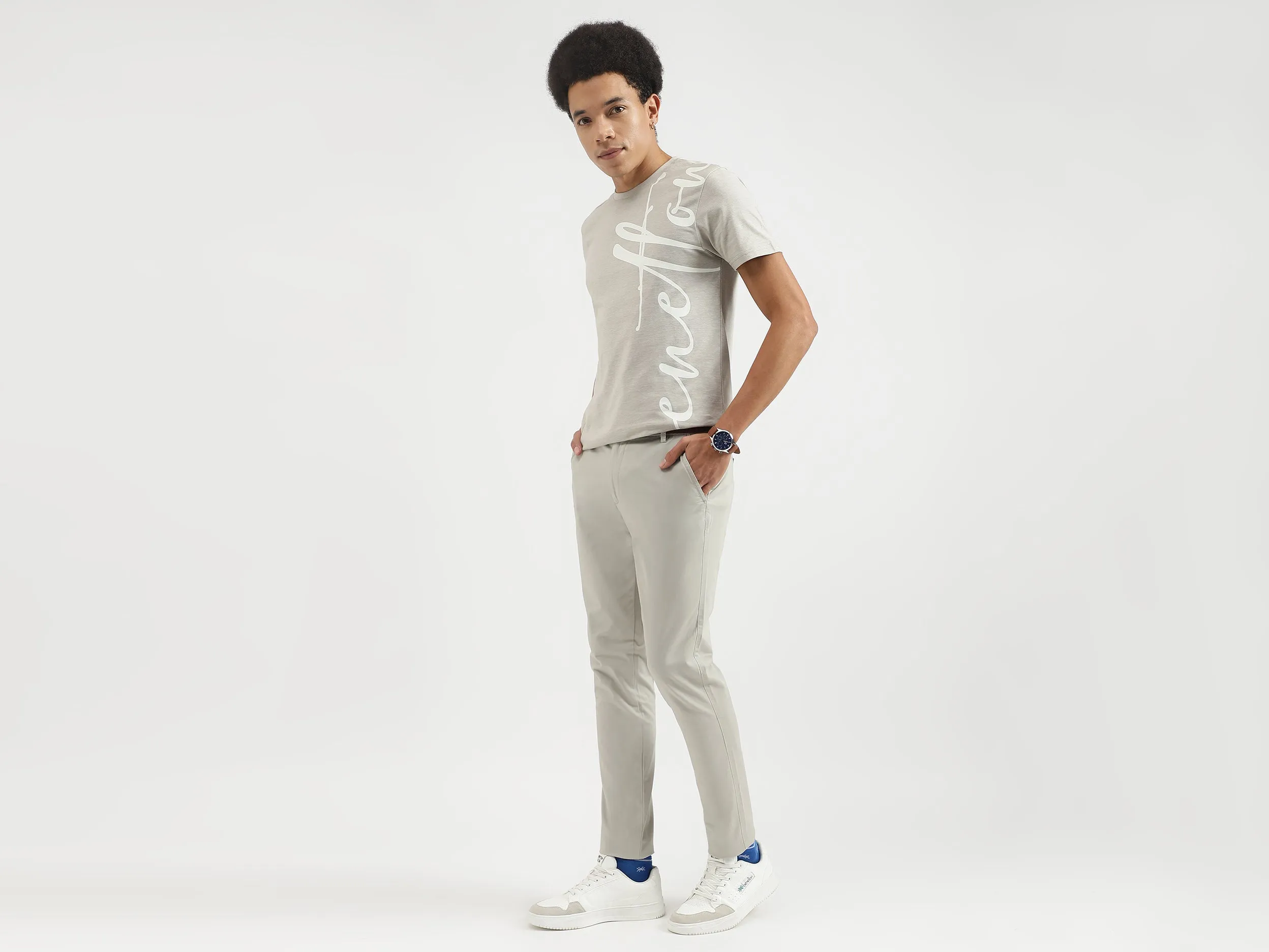 Solid Slim Fit Trousers
