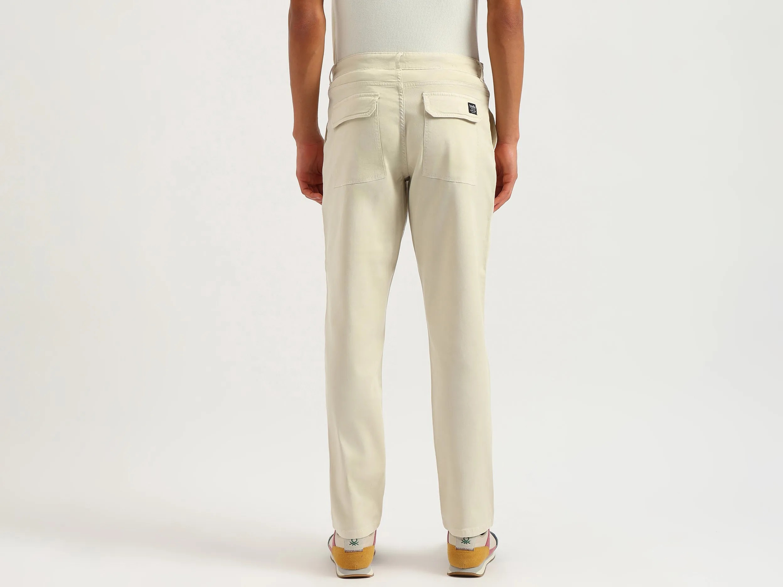 Solid Straight Fit Trousers