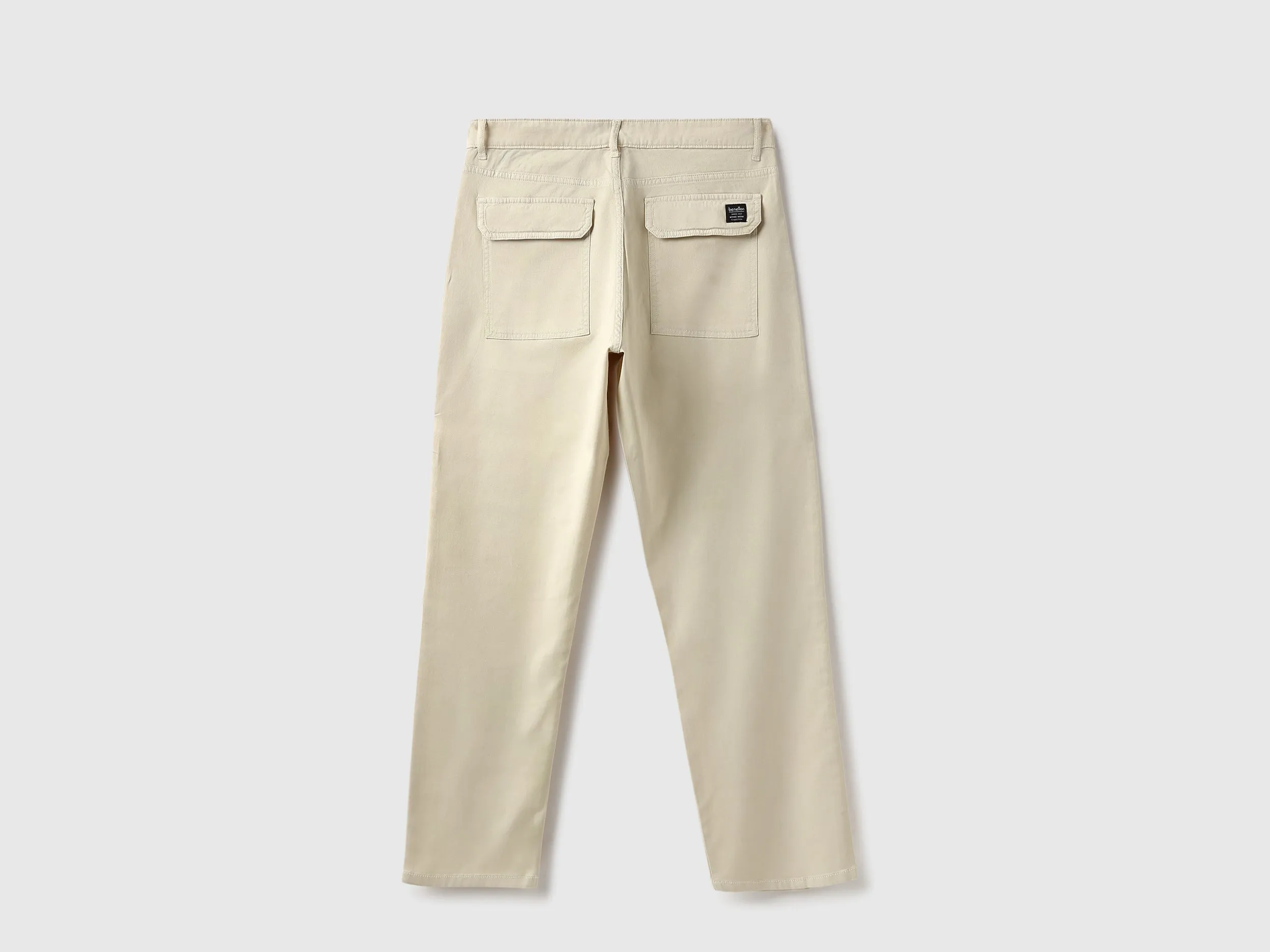 Solid Straight Fit Trousers