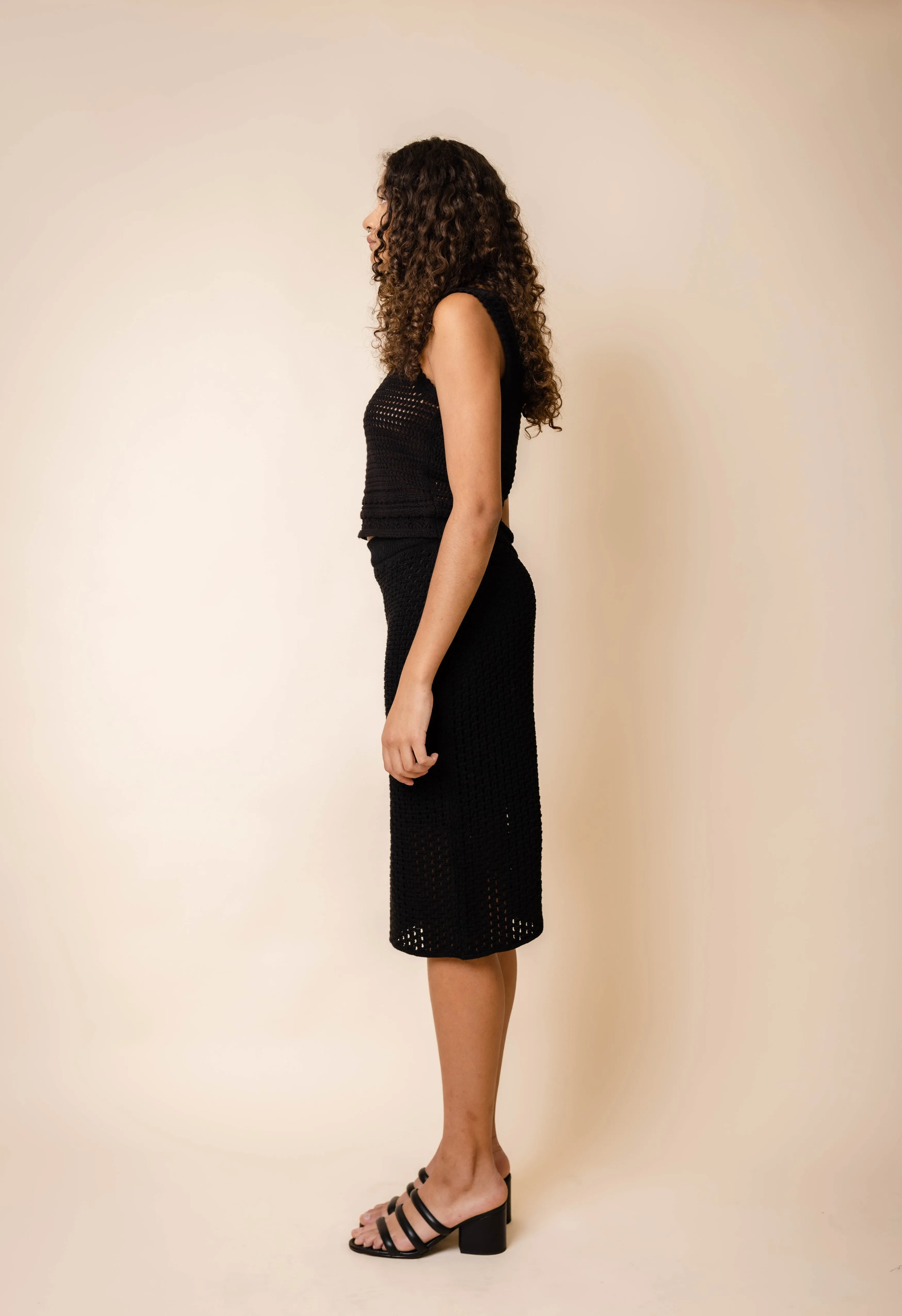 Solstice Knit Skirt In Black