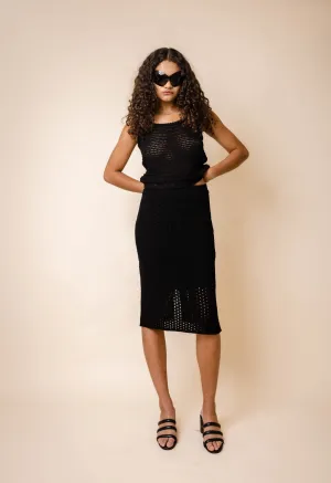 Solstice Knit Skirt In Black