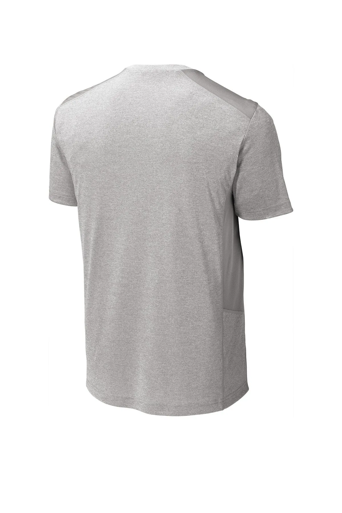 Sport-Tek  Endeavor Tee. ST465 Light Grey Heather/ Light Grey
