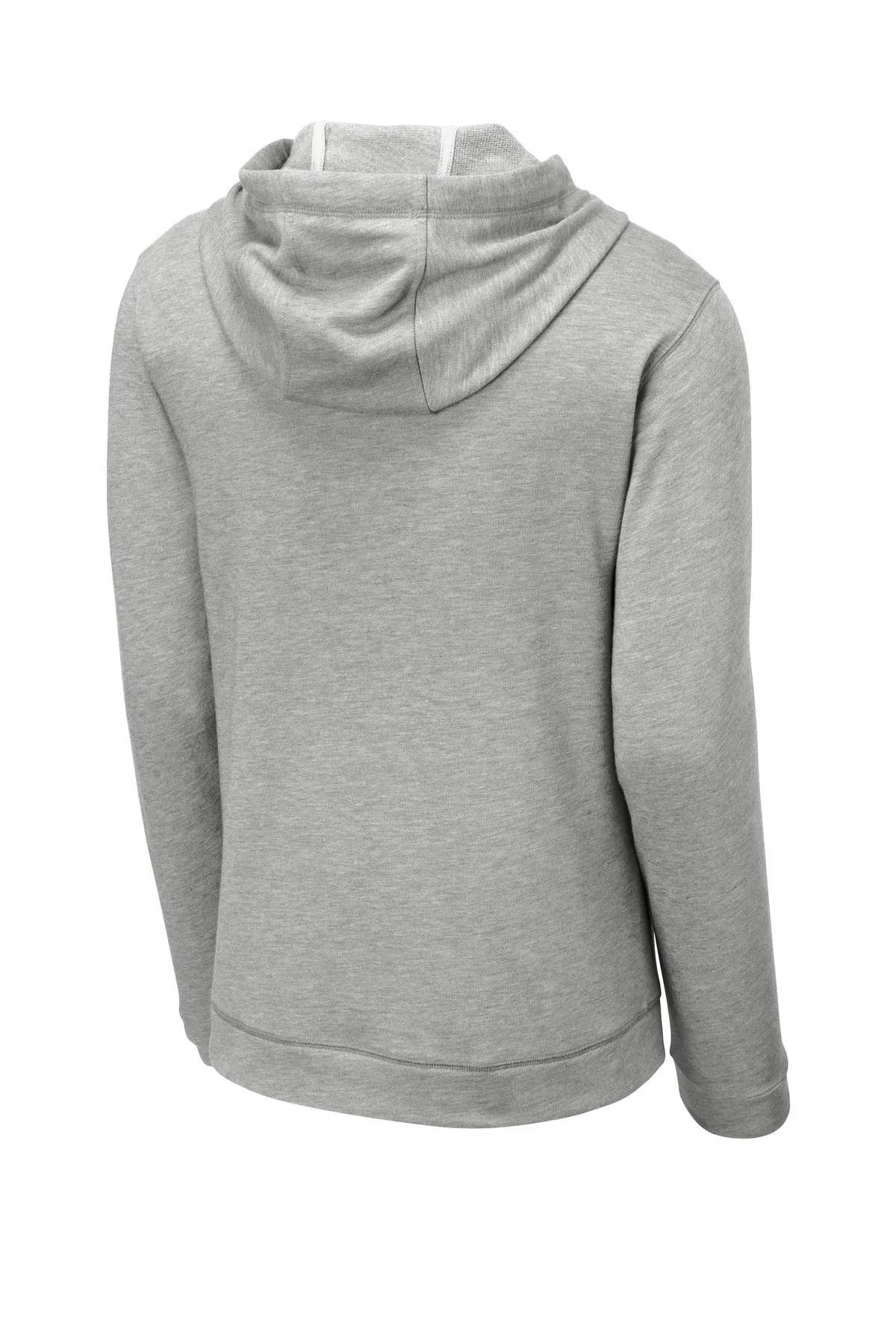 Sport-Tek  PosiCharge  Tri-Blend Wicking Fleece Hooded Pullover. ST296 Light Grey Heather