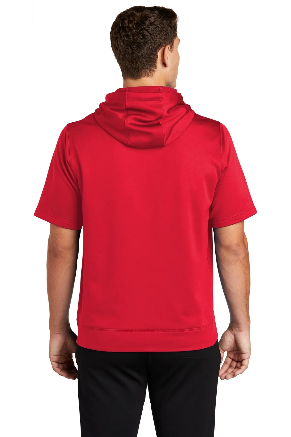 Sport-Tek  Sport-Wick  Fleece Short Sleeve Hooded Pullover. ST251 Deep Red
