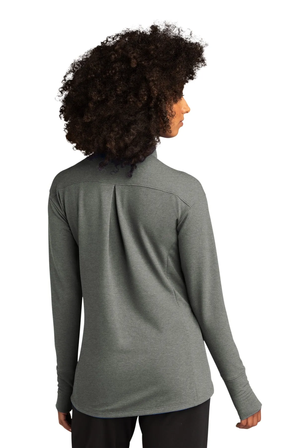 Sport-Tek Women's Sport-Wick Flex Fleece Full-Zip. LST560 Light Grey Heather