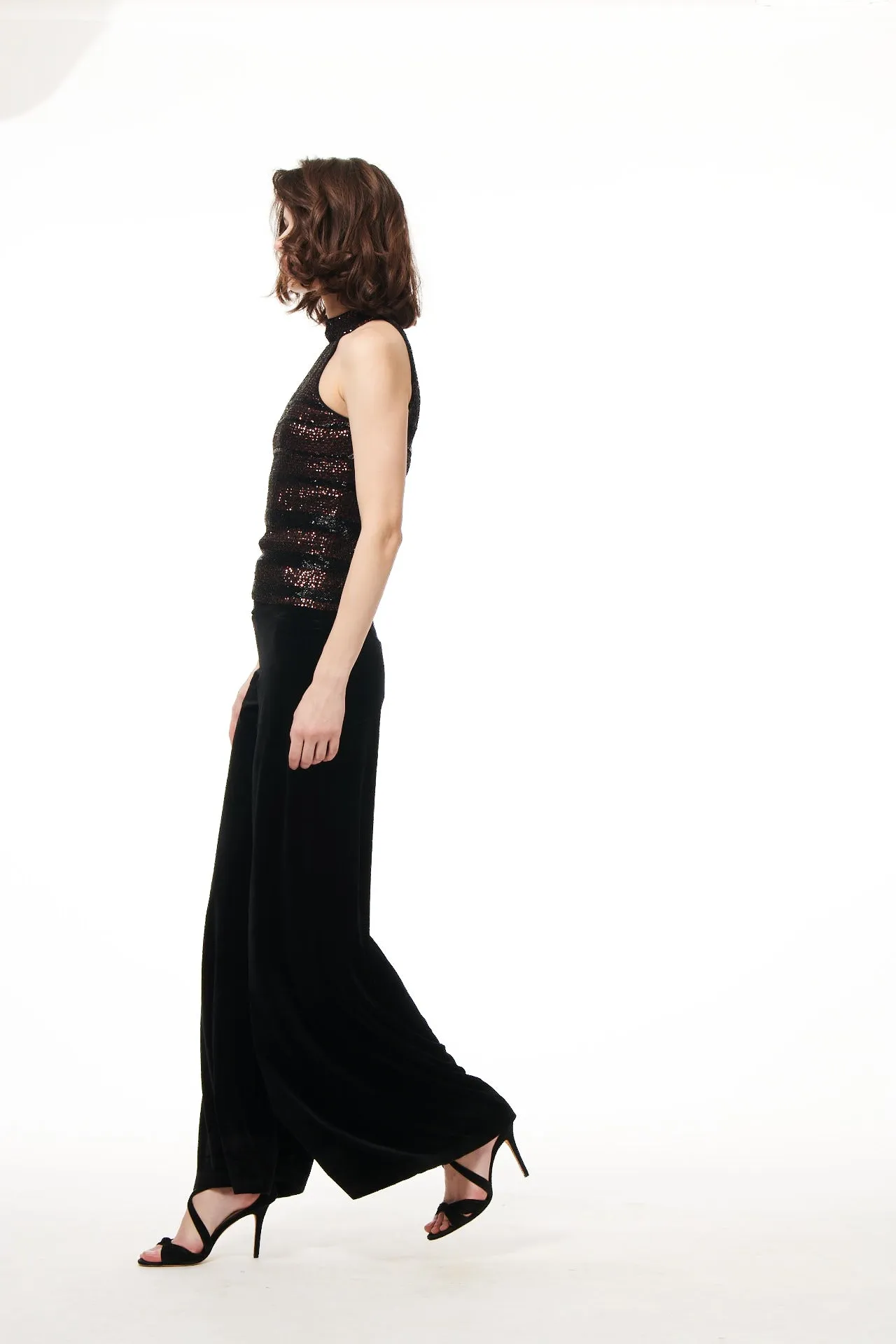 STRETCH VELVET PANTS