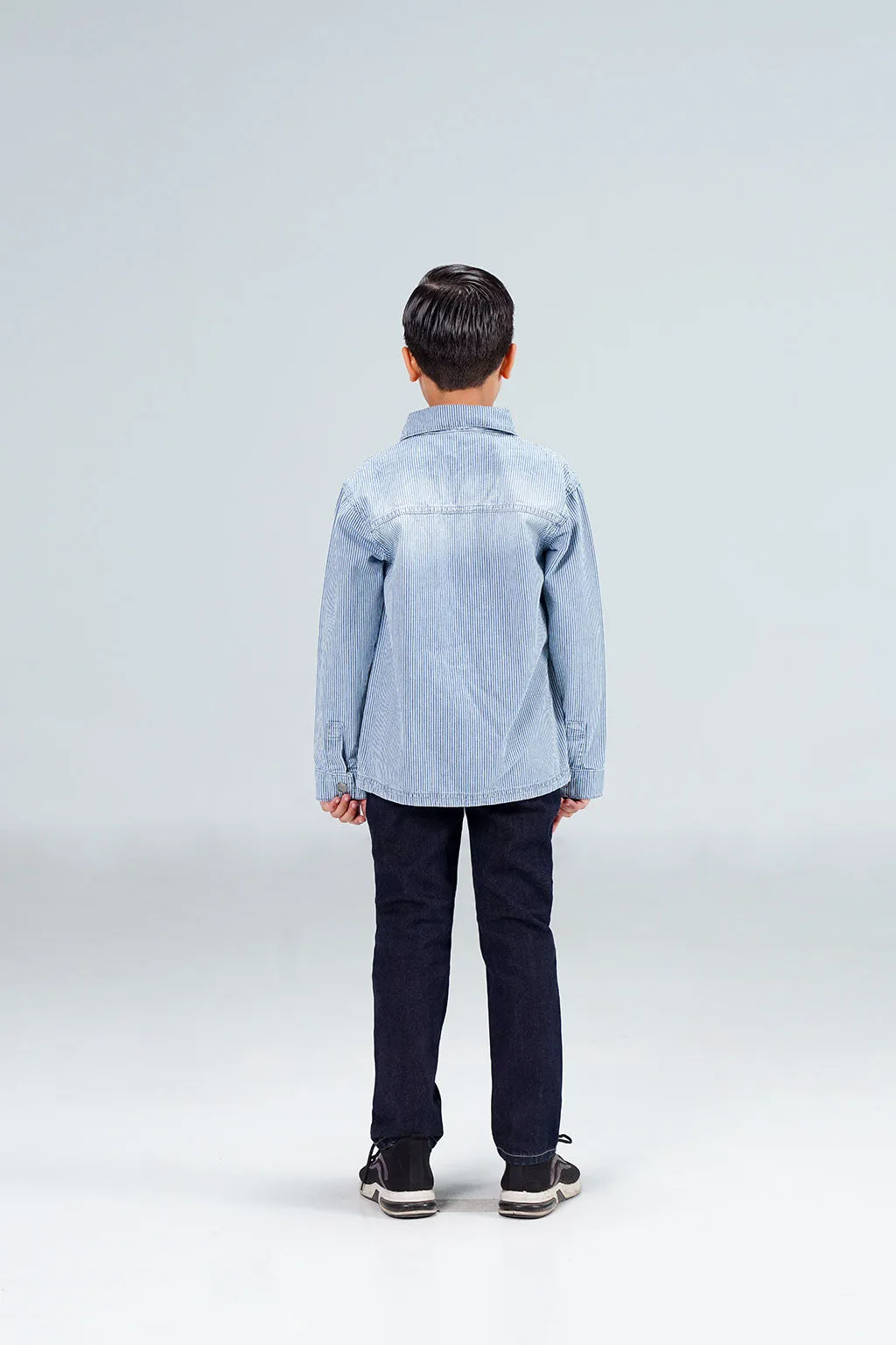 Striped Denim Overshirt