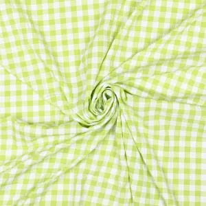Summer Gingham Check 140cm Lime Green