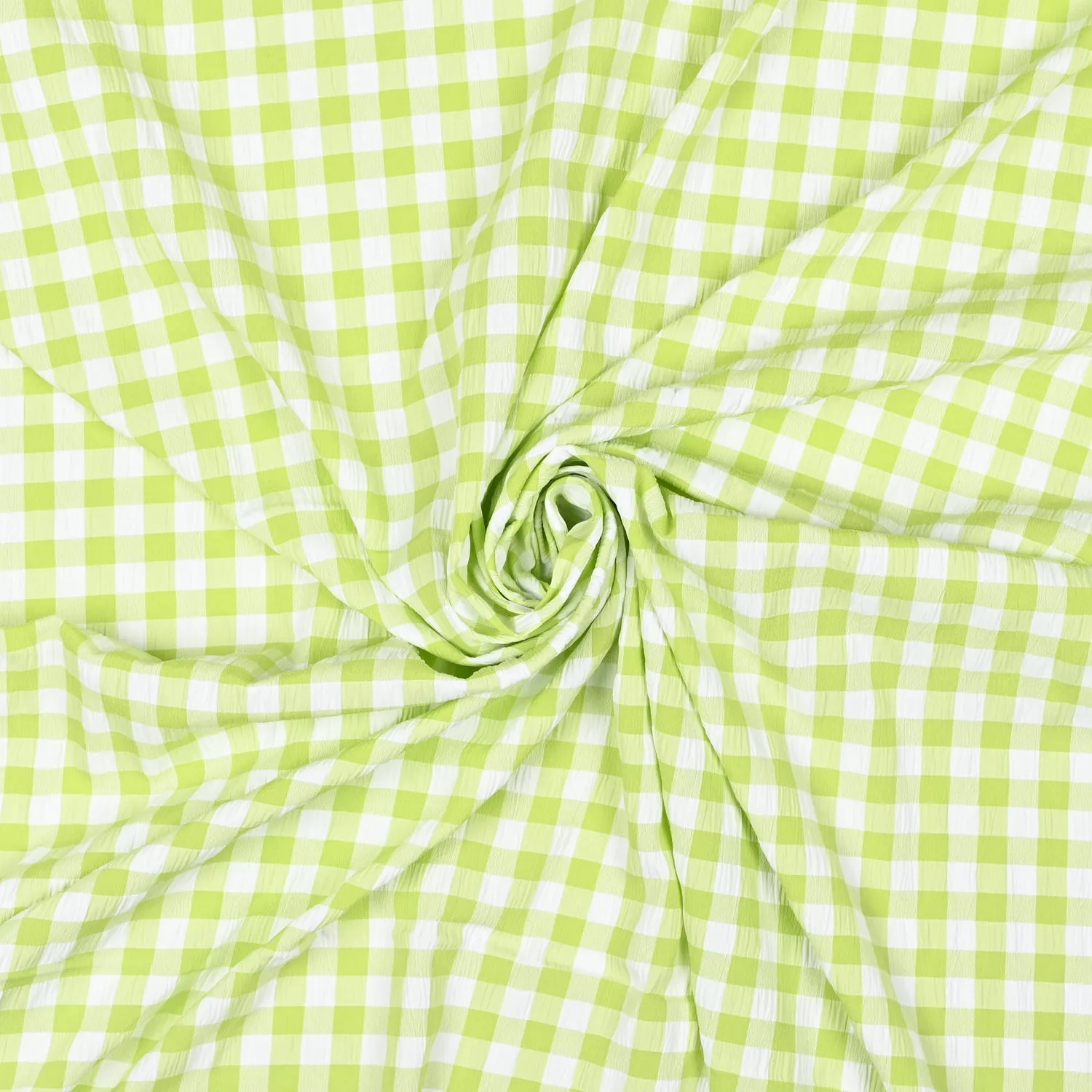 Summer Gingham Check 140cm Lime Green
