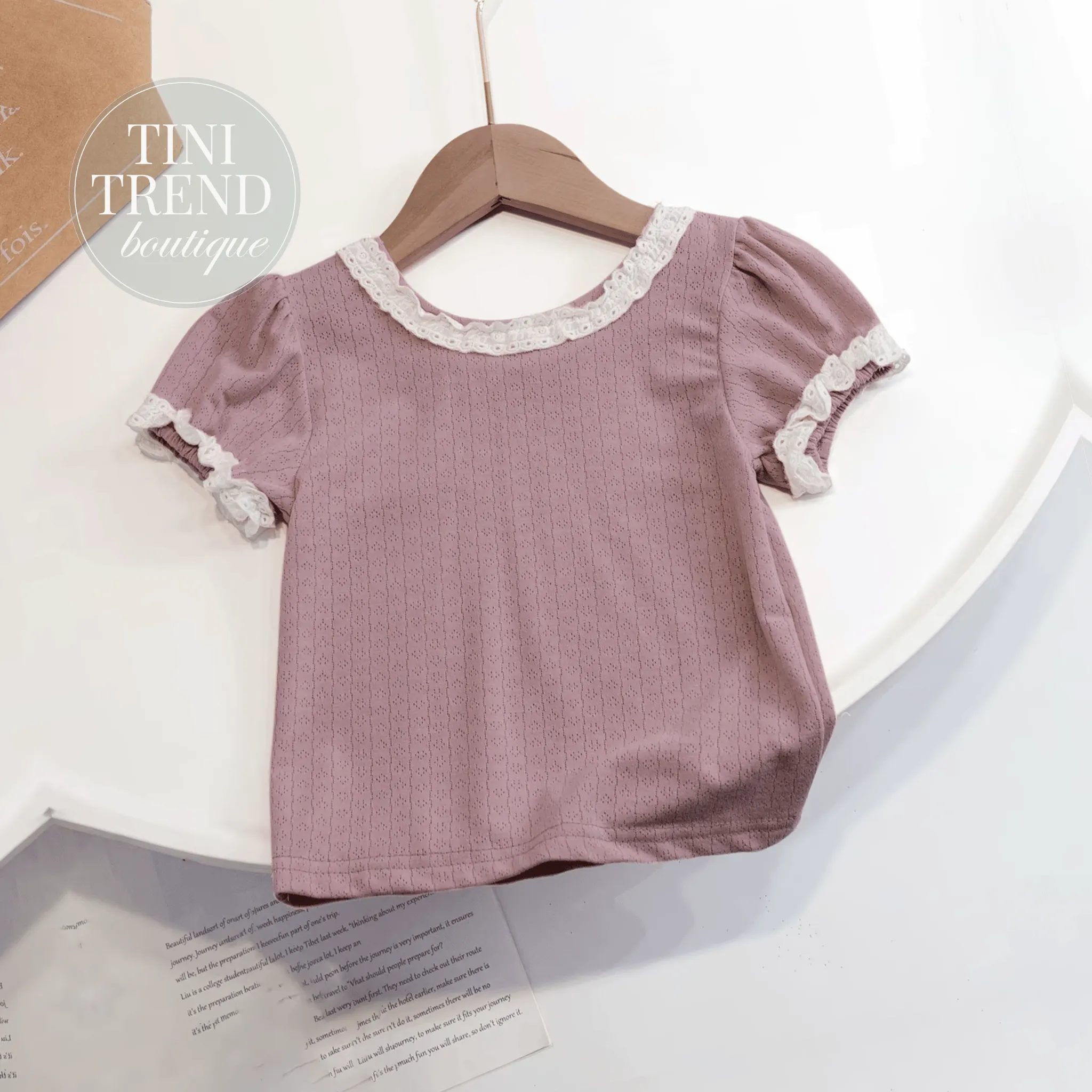 SUZY | Soft & Light Lace Accented Top