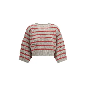 Sweater in perforated knit