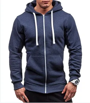 Sweatshirt Zipper Hoodie Solid Color
