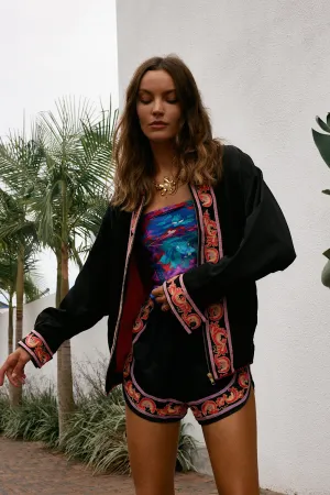 That’s What I Like Silk Satin Embroidered Jacket