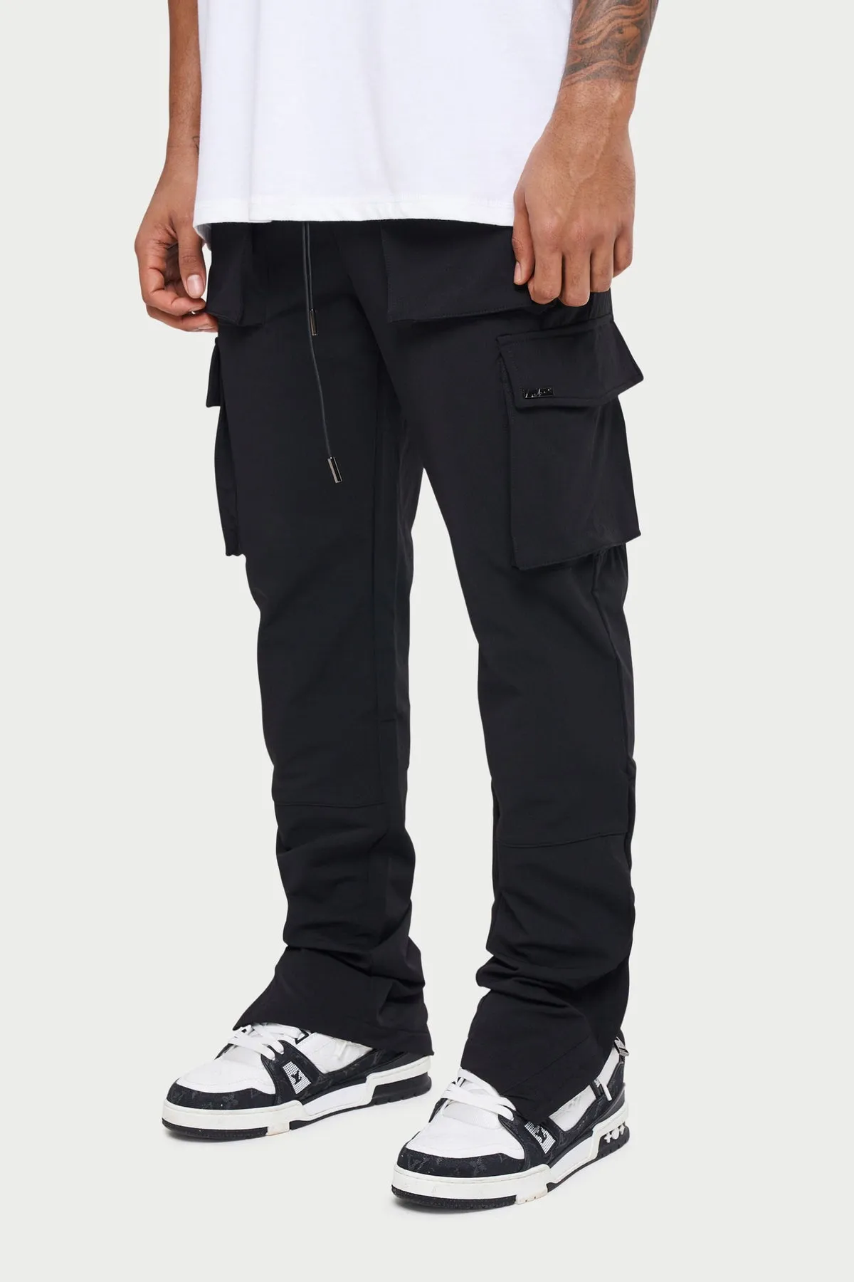 The Couture Club Technical Stretch Cargo Pants Black