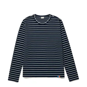 The Modern Long - Navy/Cream Pinstripe