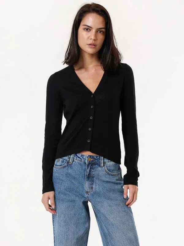THRILLS ALAIA KNIT CARDIGAN BLACK