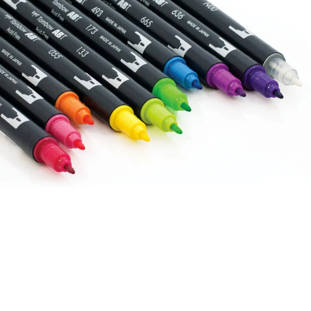 Tombow AB-T10CBR Bright 10pc Brush Set