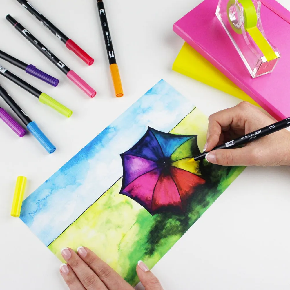 Tombow AB-T10CBR Bright 10pc Brush Set