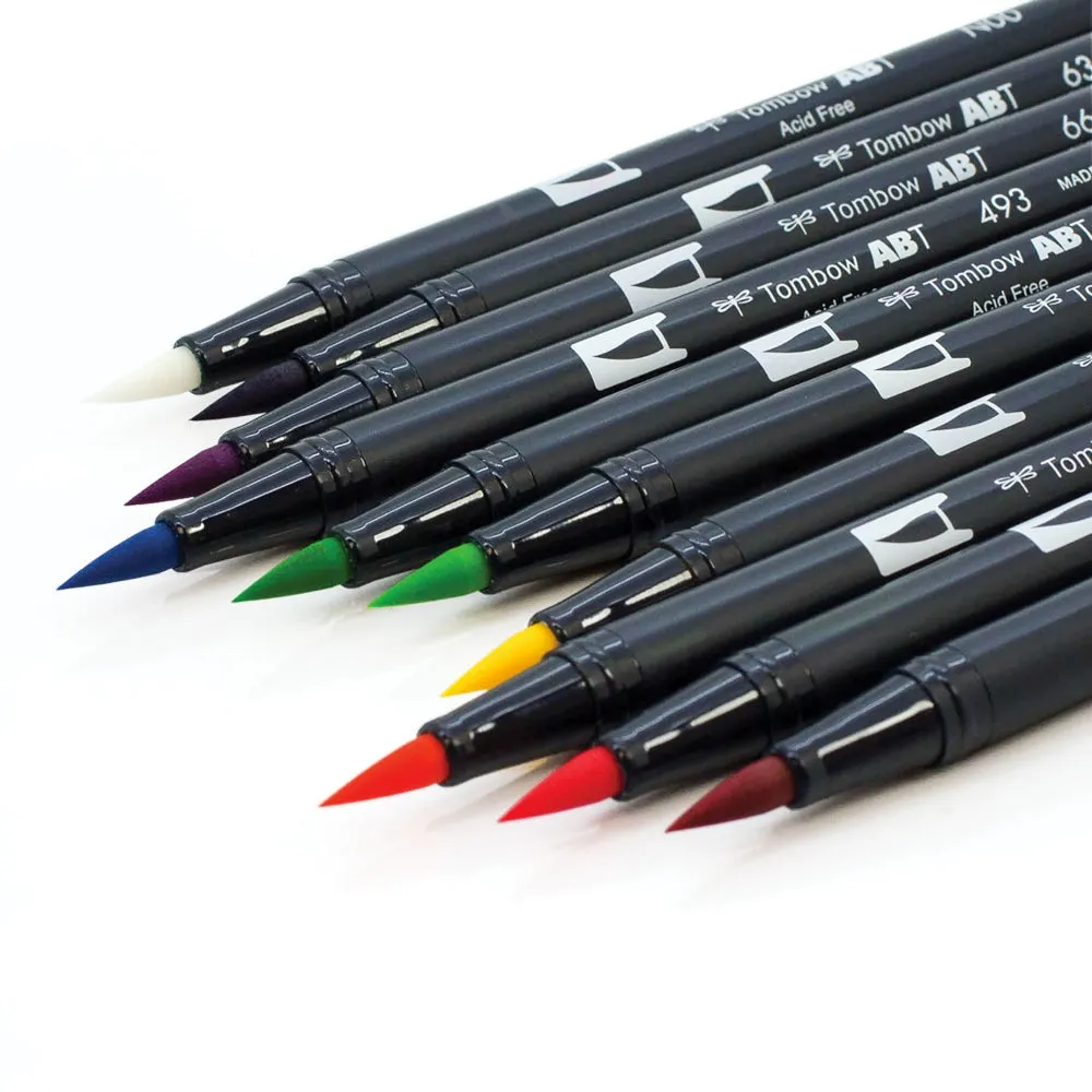 Tombow AB-T10CBR Bright 10pc Brush Set