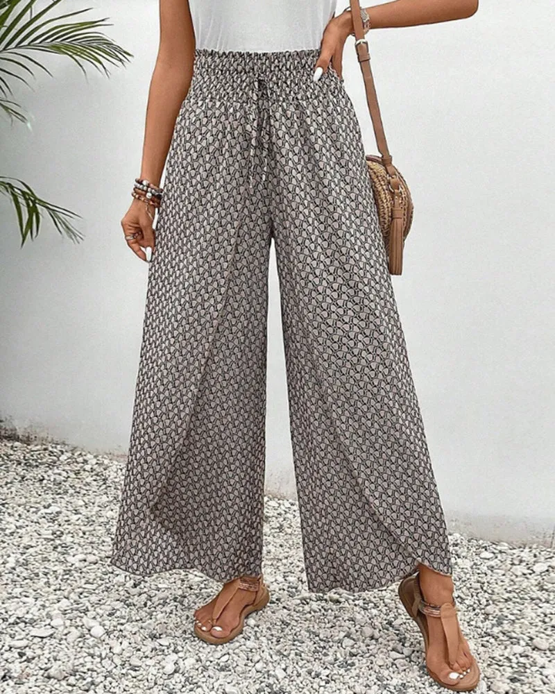 Trousers Luxe™ | Women's Elasticated Wide Leg Trousers | Comfortable Stretch Fabric, Stylish Fit & Versatile Design