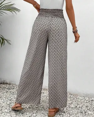 Trousers Luxe™ | Women's Elasticated Wide Leg Trousers | Comfortable Stretch Fabric, Stylish Fit & Versatile Design