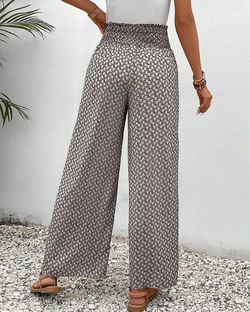 Trousers Luxe™ | Women's Elasticated Wide Leg Trousers | Comfortable Stretch Fabric, Stylish Fit & Versatile Design