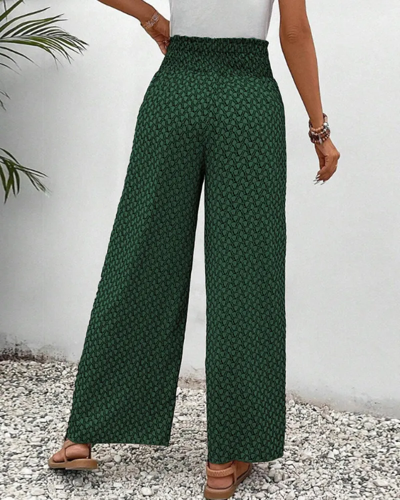 Trousers Luxe™ | Women's Elasticated Wide Leg Trousers | Comfortable Stretch Fabric, Stylish Fit & Versatile Design