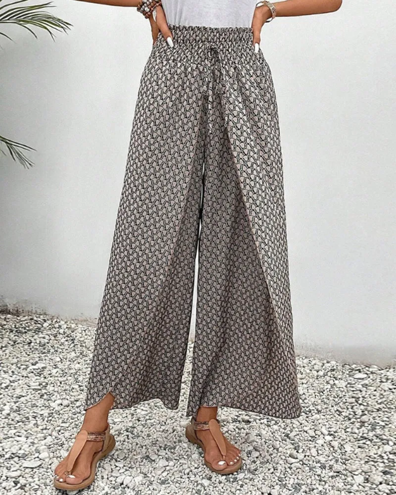 Trousers Luxe™ | Women's Elasticated Wide Leg Trousers | Comfortable Stretch Fabric, Stylish Fit & Versatile Design