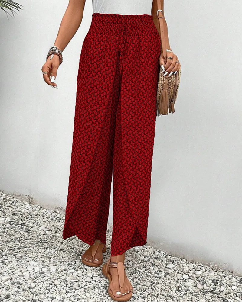 Trousers Luxe™ | Women's Elasticated Wide Leg Trousers | Comfortable Stretch Fabric, Stylish Fit & Versatile Design