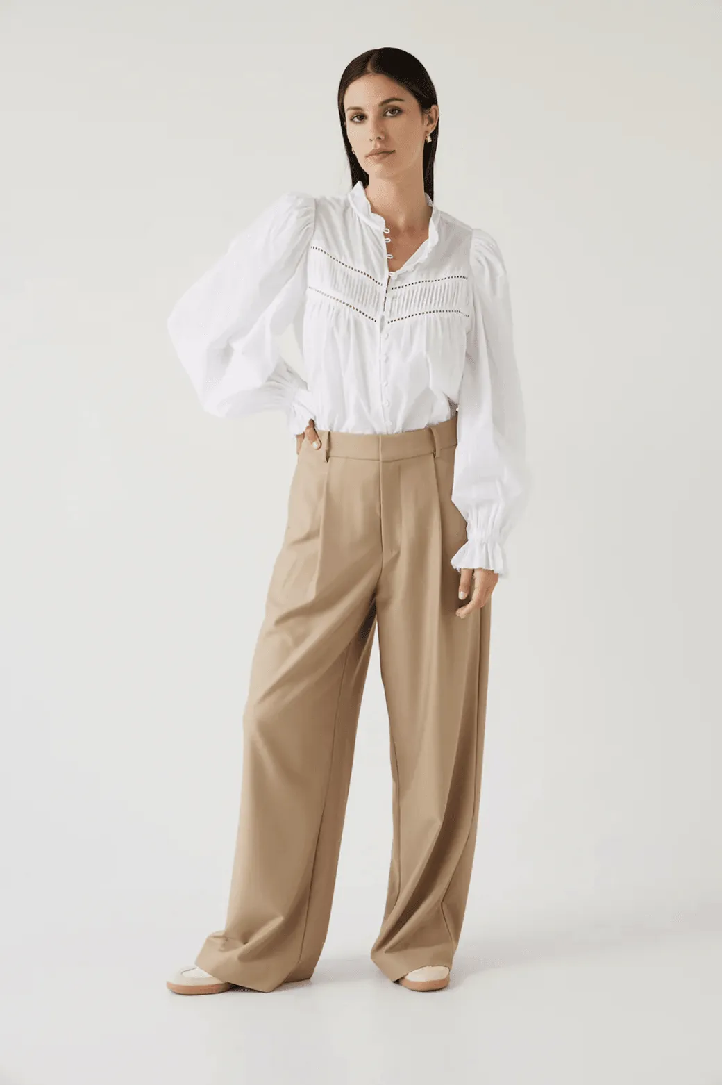 TUESDAY LABEL Lawn Top - Soft White