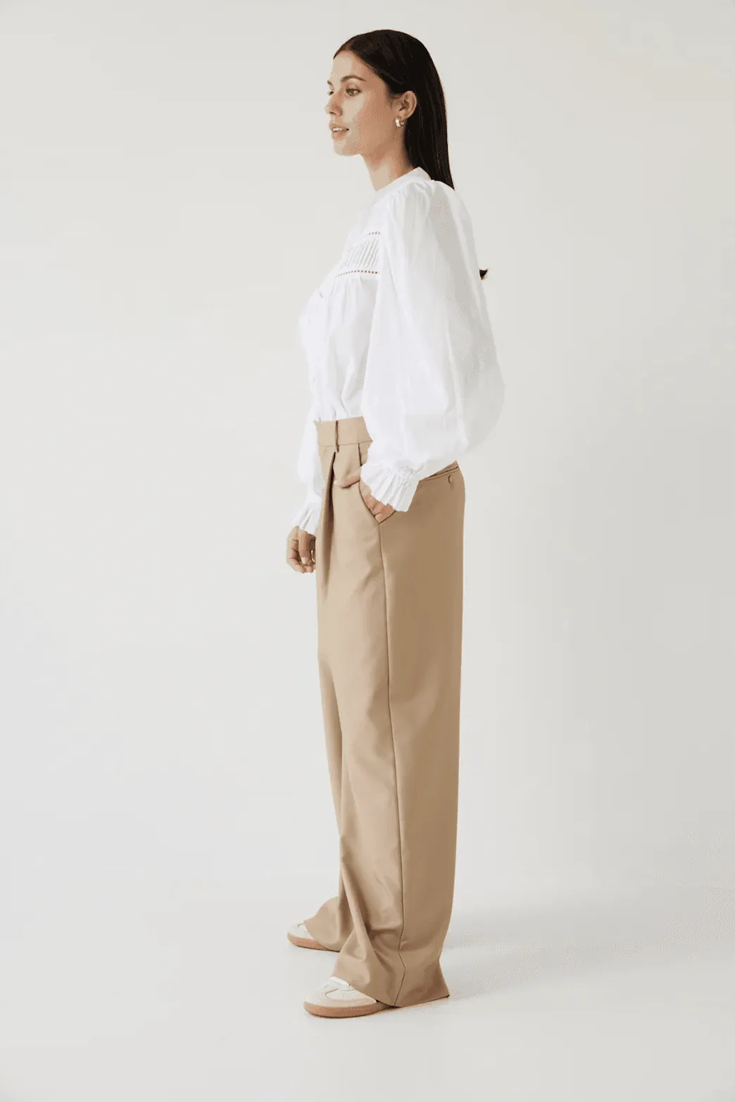TUESDAY LABEL Lawn Top - Soft White