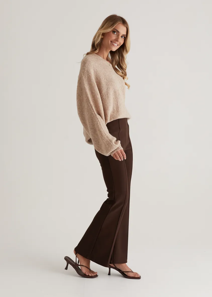 Turin Stretch Pants - Chocolate