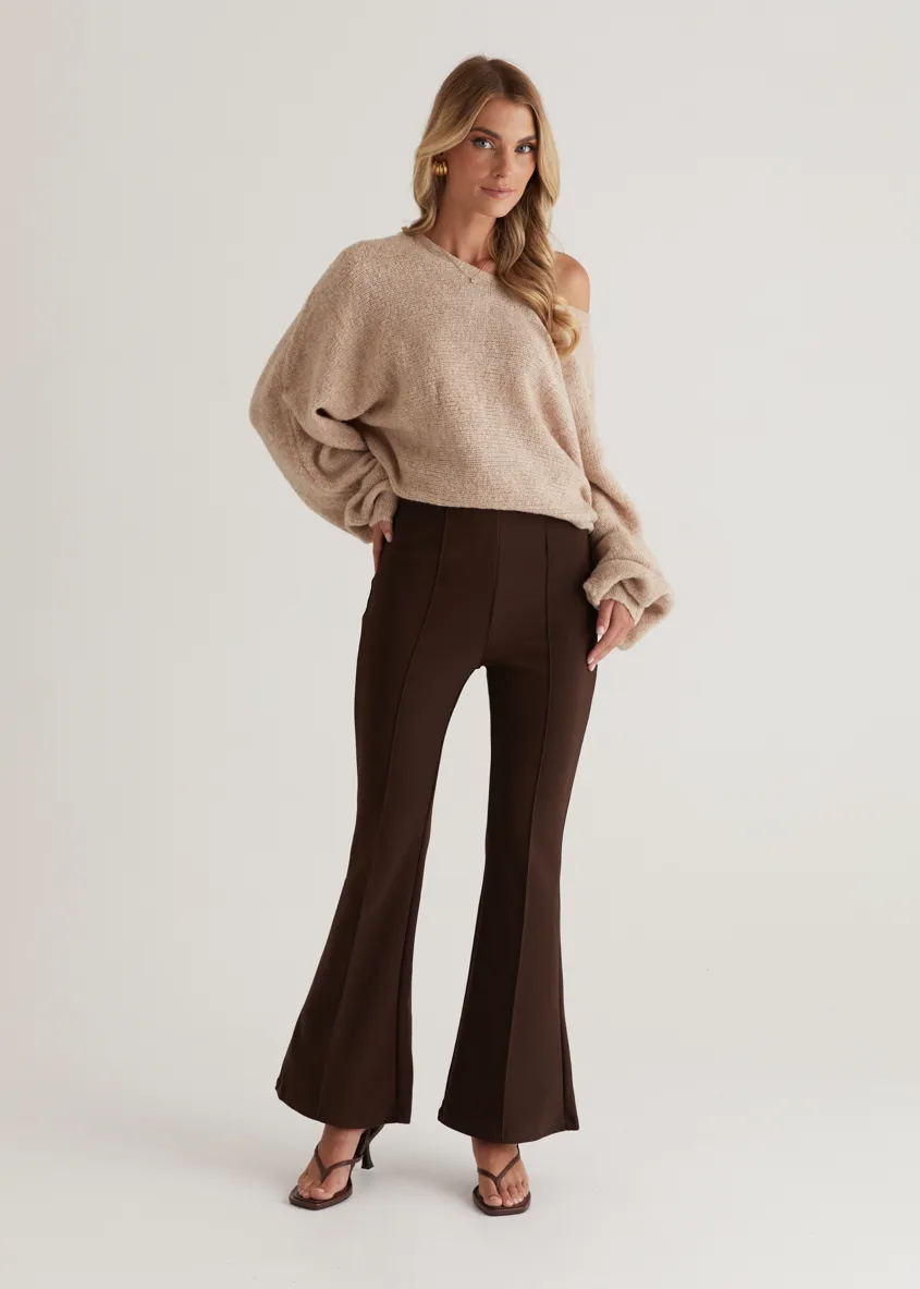 Turin Stretch Pants - Chocolate