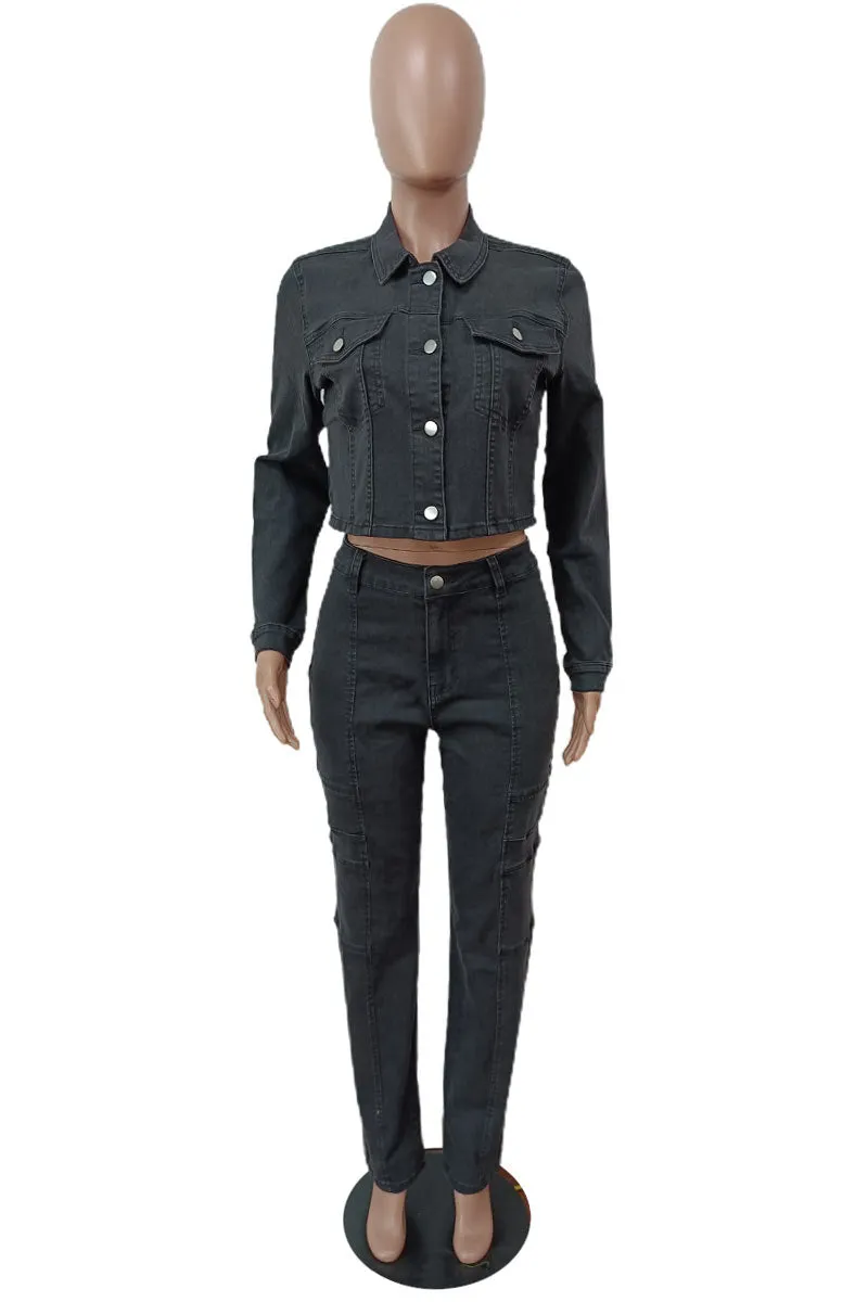 UG0252 Denim Shirt and Jeans Set